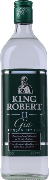 King Robert II London Dry Gin 75CL